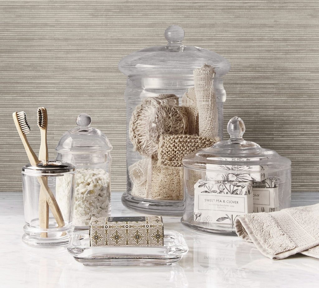 Dwell™ Classic Handcrafted Glass Bathroom Accessories Bundle 3