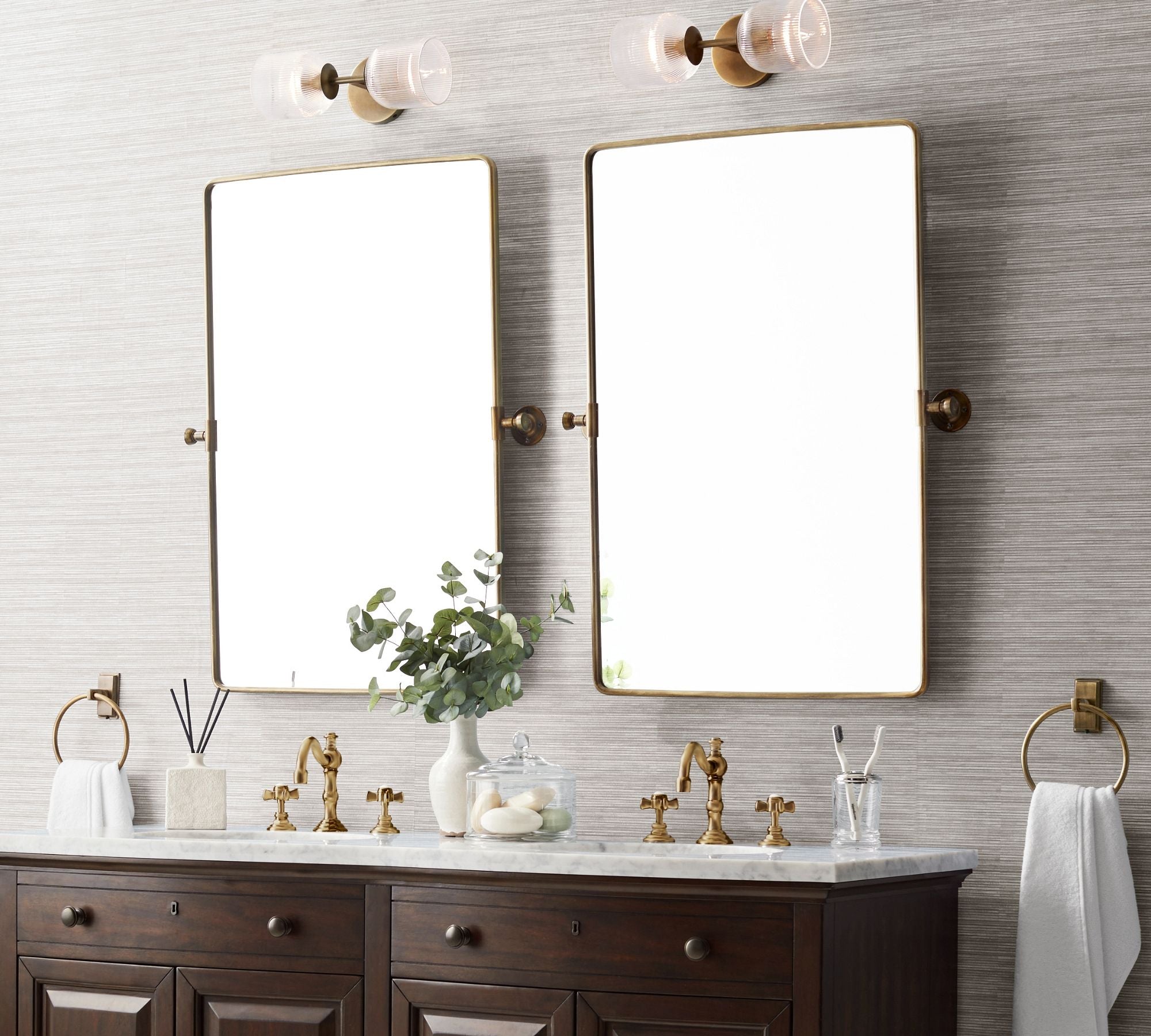 Dwell™ Classic Handcrafted Glass Bathroom Accessories Bundle 3