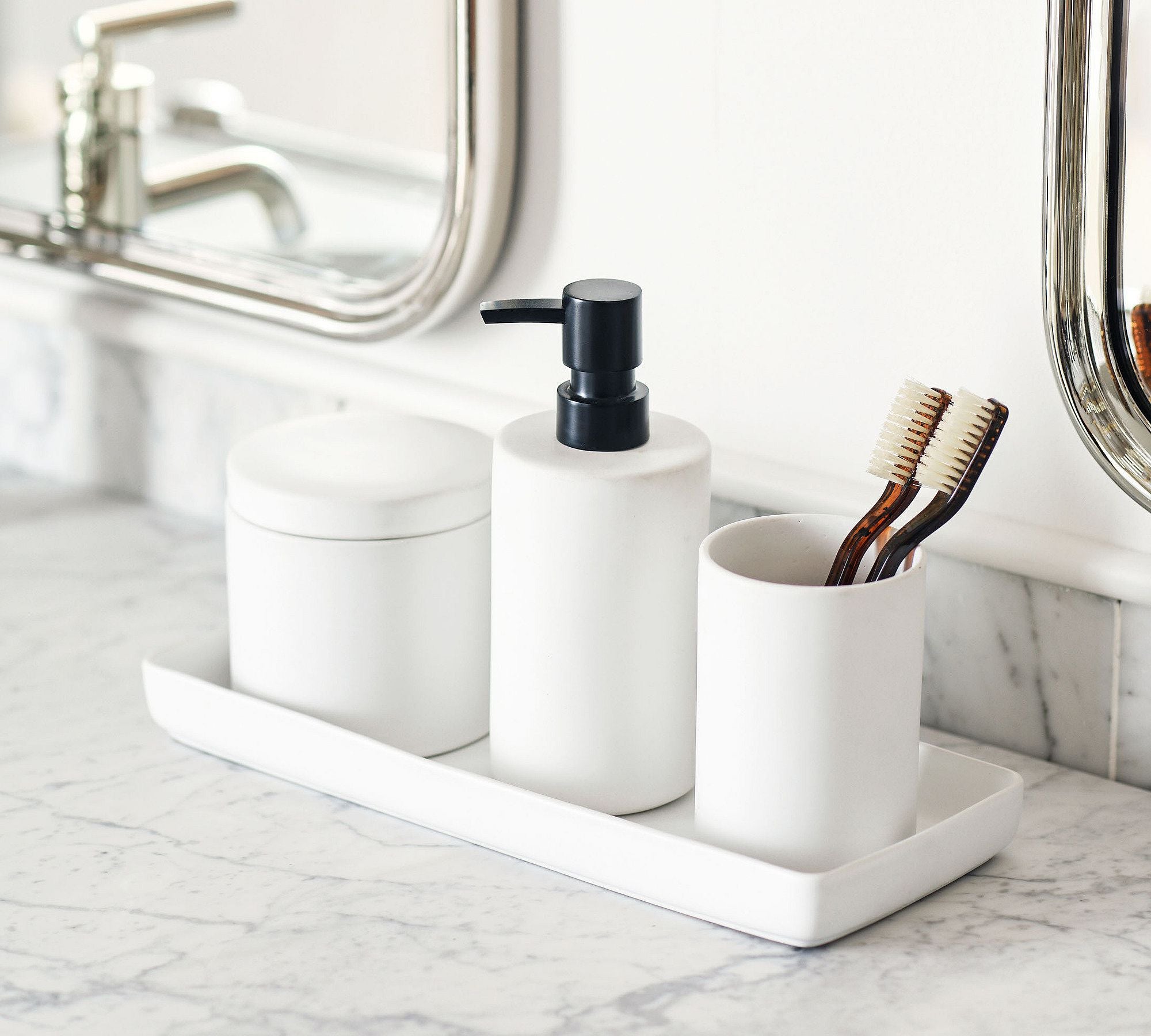 Dwell™ Mason Stoneware Bathroom Accessories Bundle 2