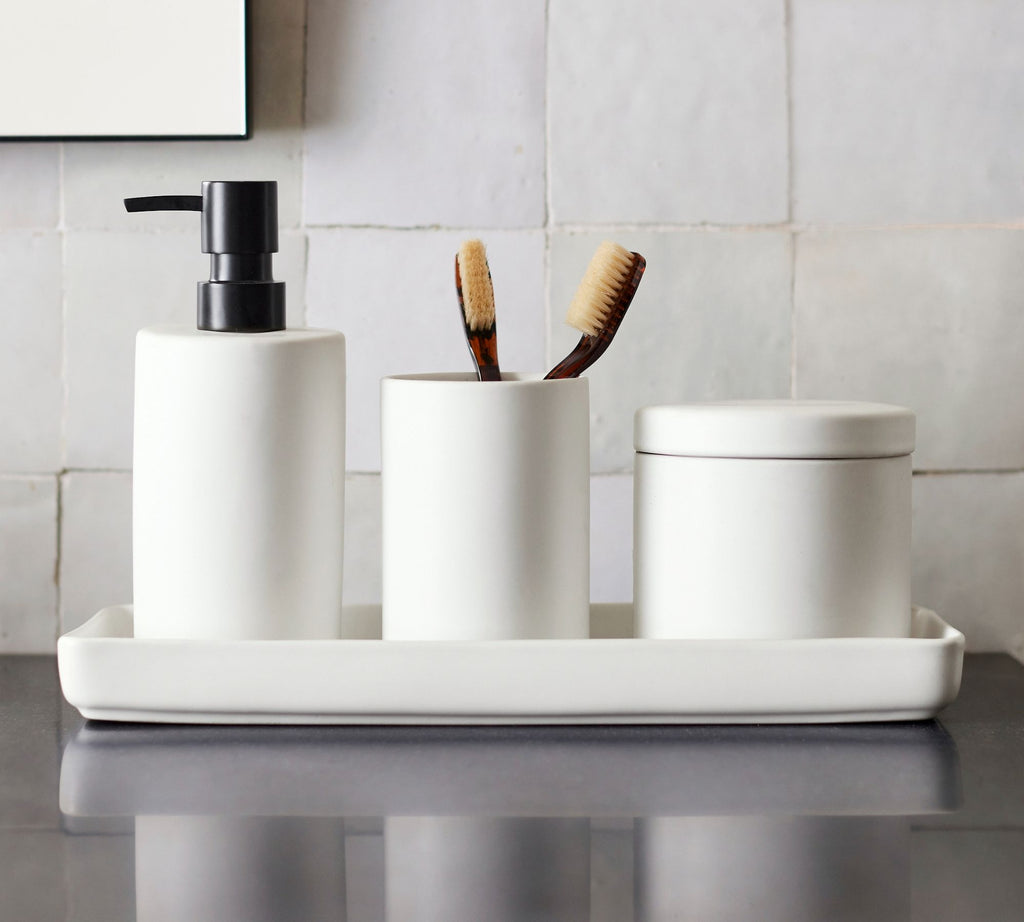 Dwell™ Mason Stoneware Bathroom Accessories Bundle 2