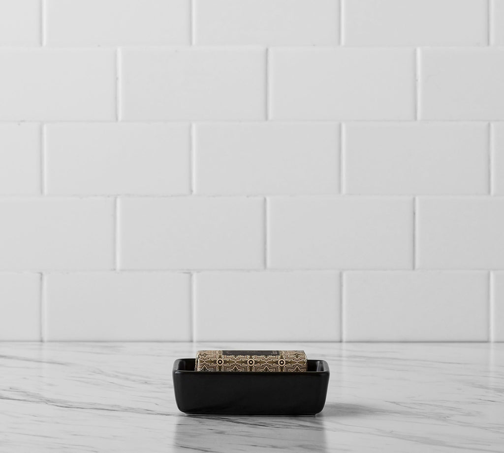 Dwell™ Matte Black Porcelain Bathroom Accessories Bundle 4