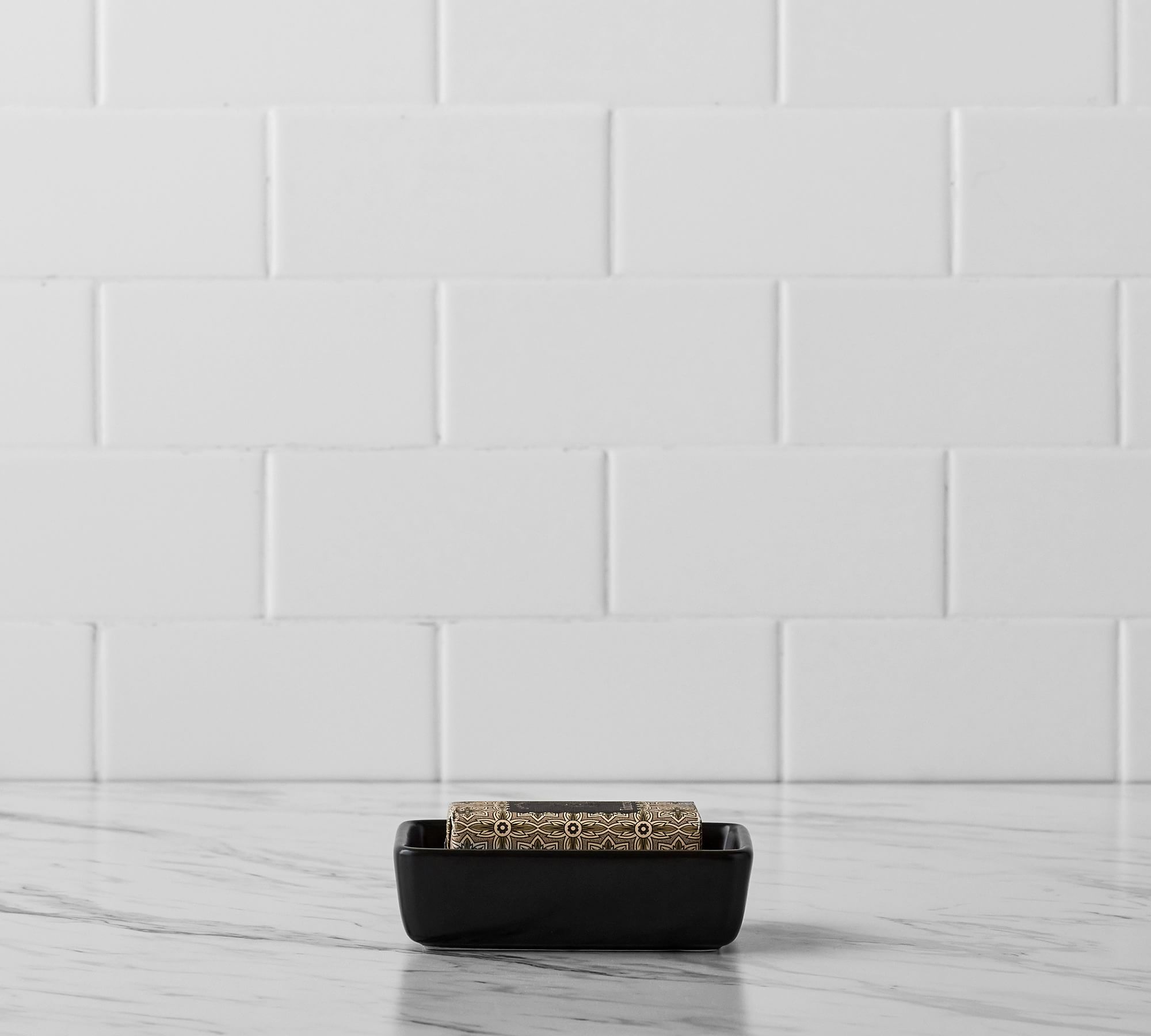Dwell™ Matte Black Porcelain Bathroom Accessories Bundle 4