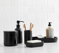 Dwell™ Matte Black Porcelain Bathroom Accessories Bundle 4