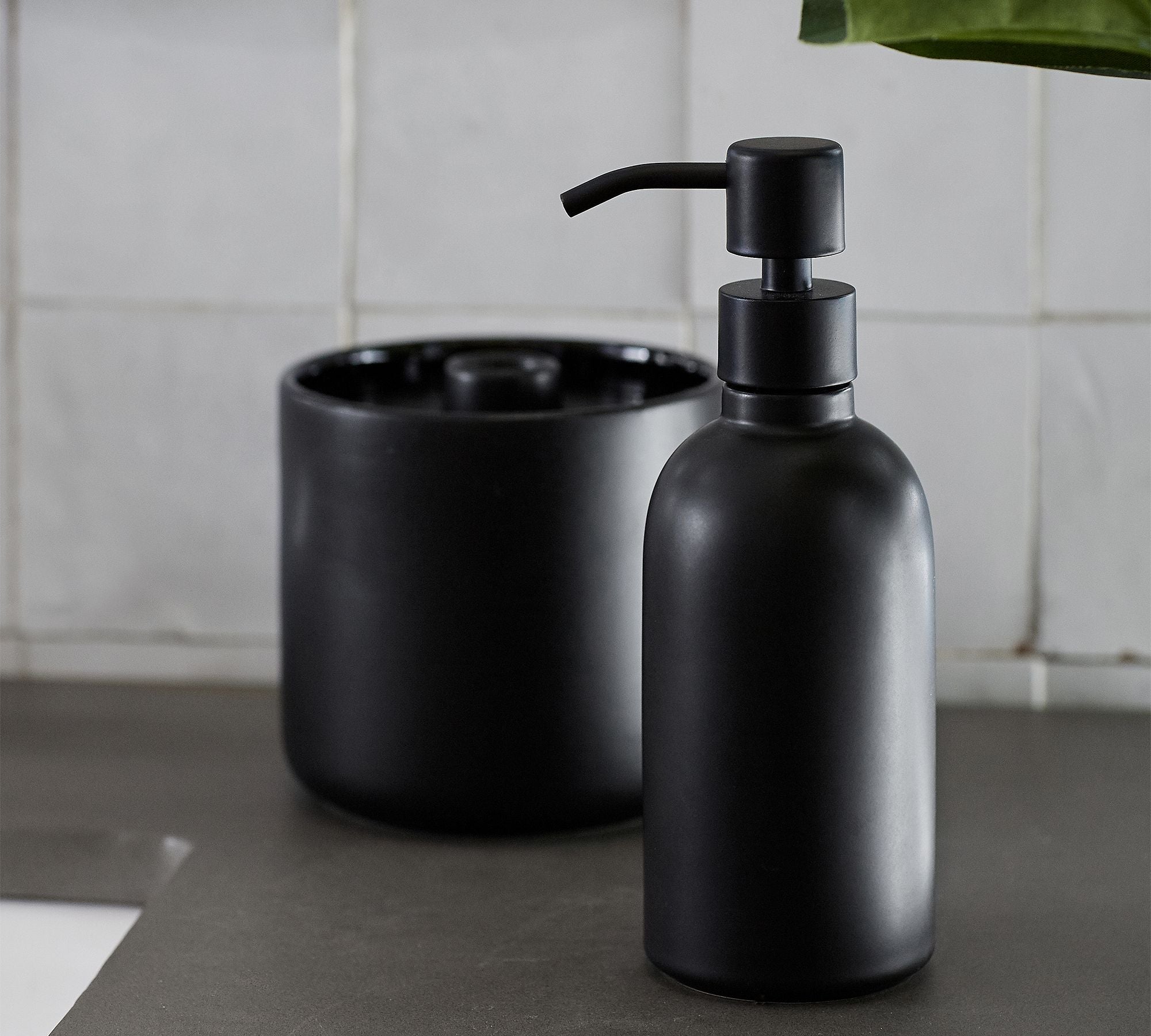 Dwell™ Matte Black Porcelain Bathroom Accessories Bundle 4