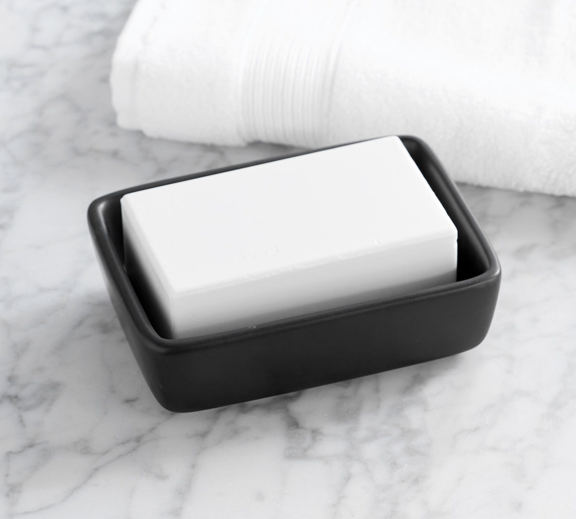 Dwell™ Matte Black Porcelain Bathroom Accessories Bundle 4